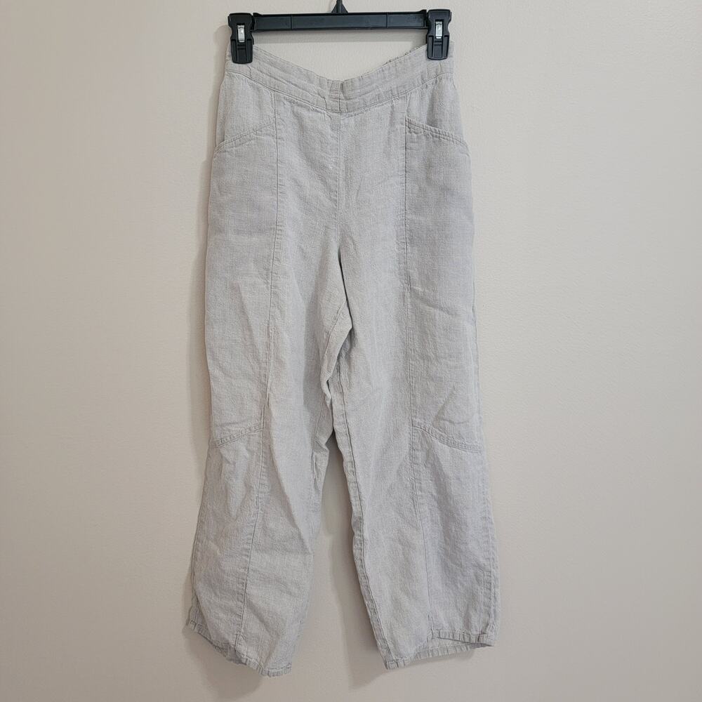 Flax 100% Linen Cream Pants Size Small